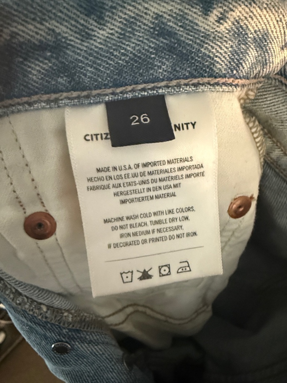 Citizens Of Humanity Distressed Light Wash Miro Barrel Jeans 26 - Picture 5 of 6